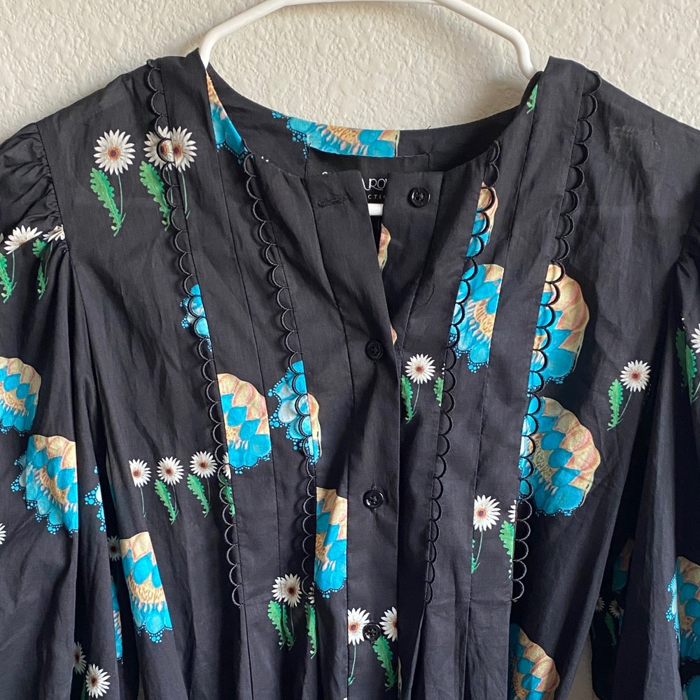 Cynthia Rowley Black Dress with Floral Design - Picture 6 of 14